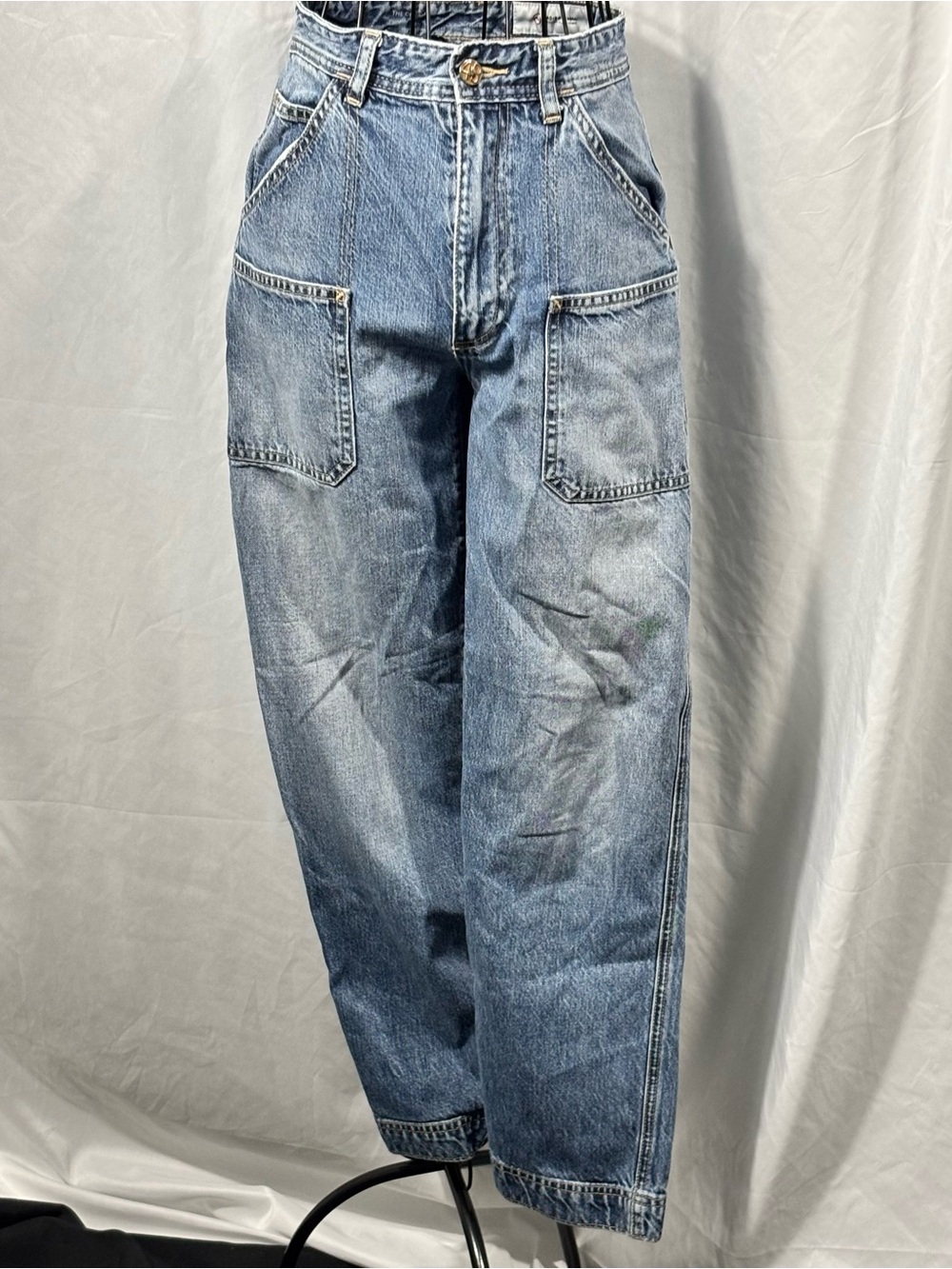 Ag Adriano Goldschmied Women's Straight Leg Carpenter Jeans - Light Blue Wash